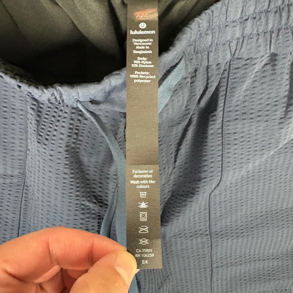 NWT Lululemon Bowline Pant Men XXL Textured Blue Pull On ABC StrechTravel Light - Picture 4 of 9